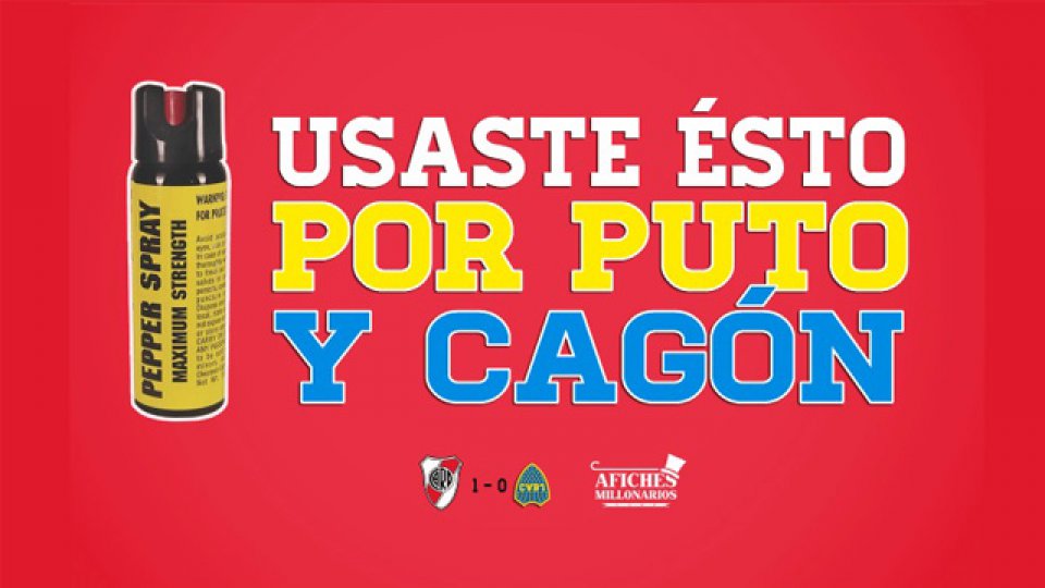 La descarga de River contra Boca tras los incidentes.