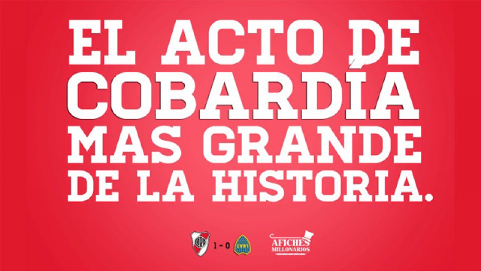 La descarga de River contra Boca tras los incidentes.