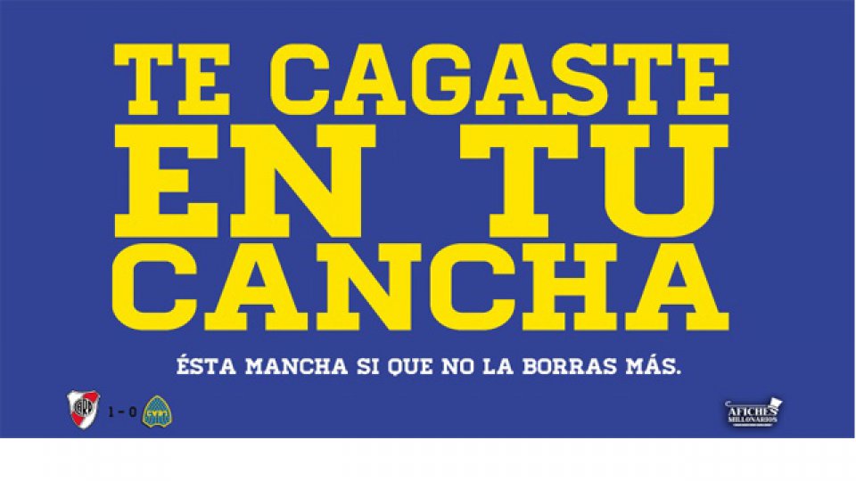 La descarga de River contra Boca tras los incidentes.