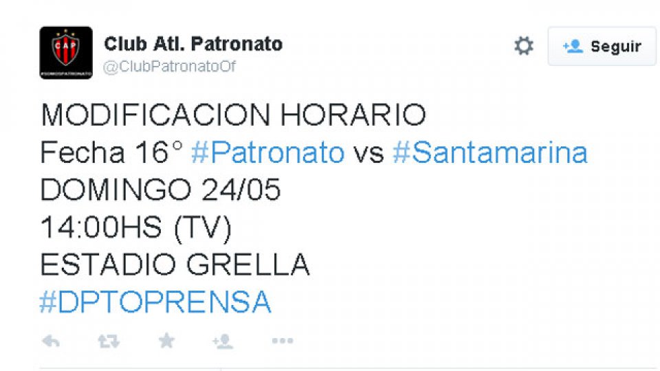 Patronato y Santamarina jugarán el domingo a las 14 en el Grela.