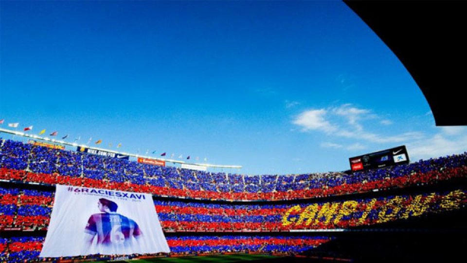 Los mosaicos celebrando el campeonato y la imagen del ídolo.