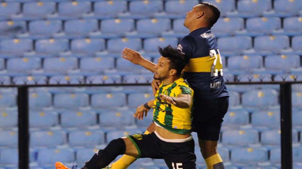 Aldosivi se puso en ventaja a través de Lequi a la salida de un córner.