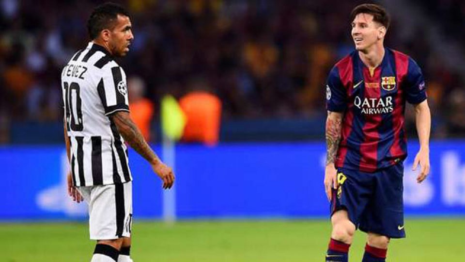 Messi y Tevez cara a cara en la Final de la Liga de Campeones de Europa.