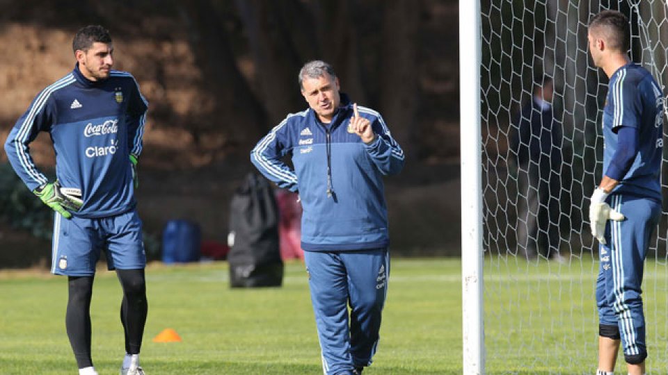 La Selección entrenó en Chile.