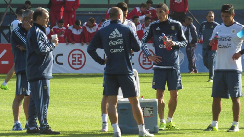 La Selección entrenó en Chile.