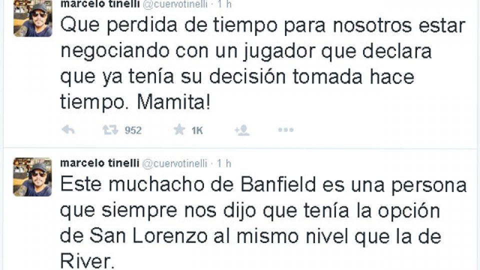 Tinelli criticó la actitud de Bertolo en la negociación.