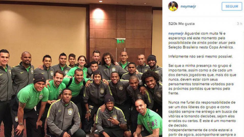 Neymar dijo adiós con un comunicado a través de Instagram.