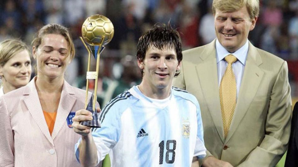 Messi fue elegido como mejor jugador del Mundial 2005.