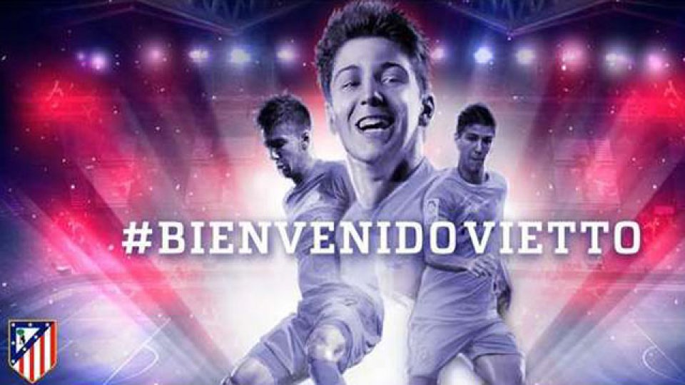 La web del Atlético de Madrid le dio la bienvenida a Vietto.