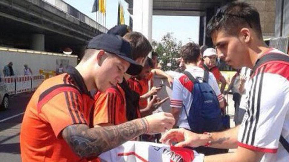 River, flamante campeón de la Copa Libertadores de América, llegó a Frankfurt.
