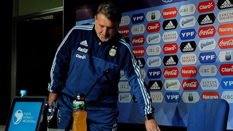 El DT de la Selección argentina, en conferencia de prensa.