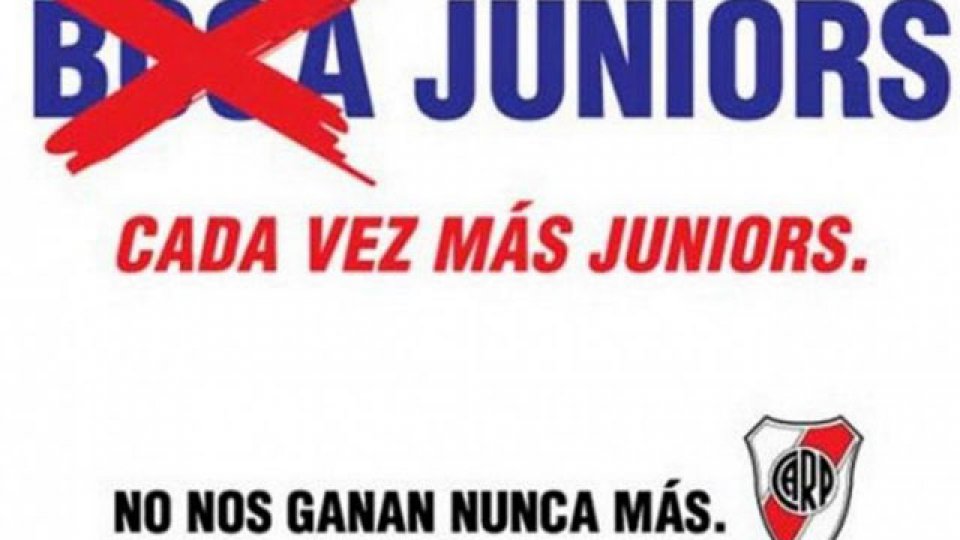 Los afiches de River a Boca tras el Supercl&aacute;sico en C&oacute;rdoba.