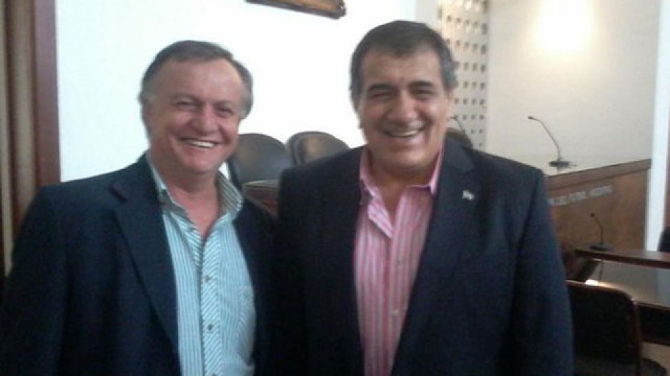 José Gómez (Pte Patronato) y José Cáceres (Pte Atl. Paraná) juntos en la AFA.