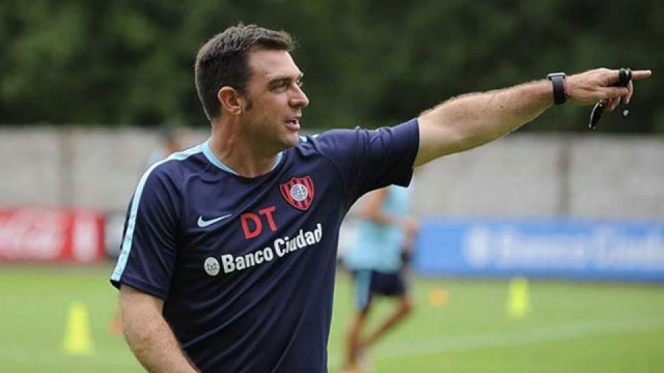 Pablo Guede, en su primer día de entrenamiento como DT de San Lorenzo.