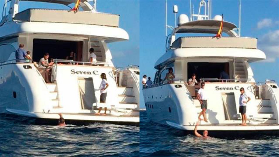 La foto del fan&aacute;tico y de Leo Messi.