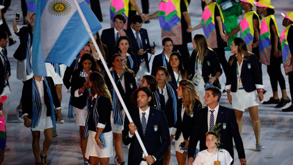 El desfile de la delegación argentina.