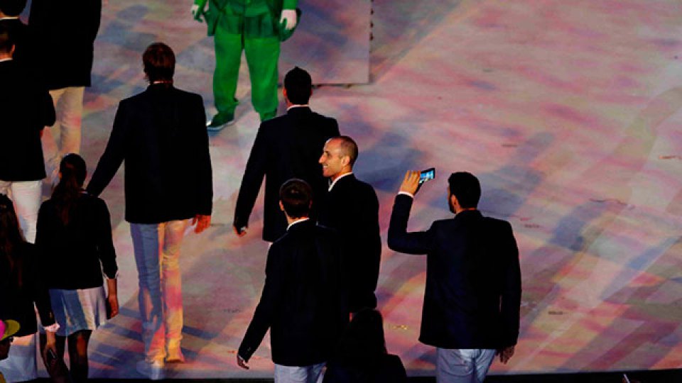 El desfile de la delegación argentina.