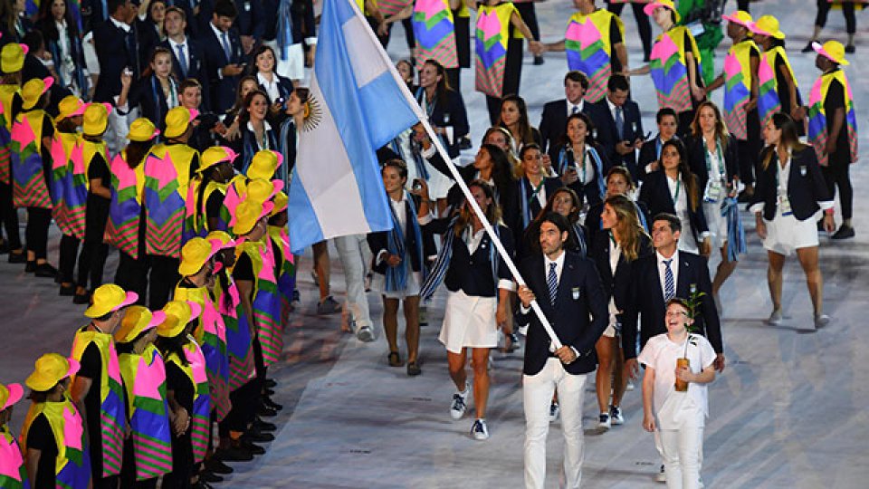 El desfile de la delegación argentina.