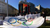 Los campeones olímpicos fueron homenajeados en el Obelisco