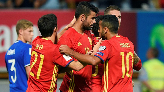 España vapuleó a Liechtenstein en su primer parido de las Eliminatorias.