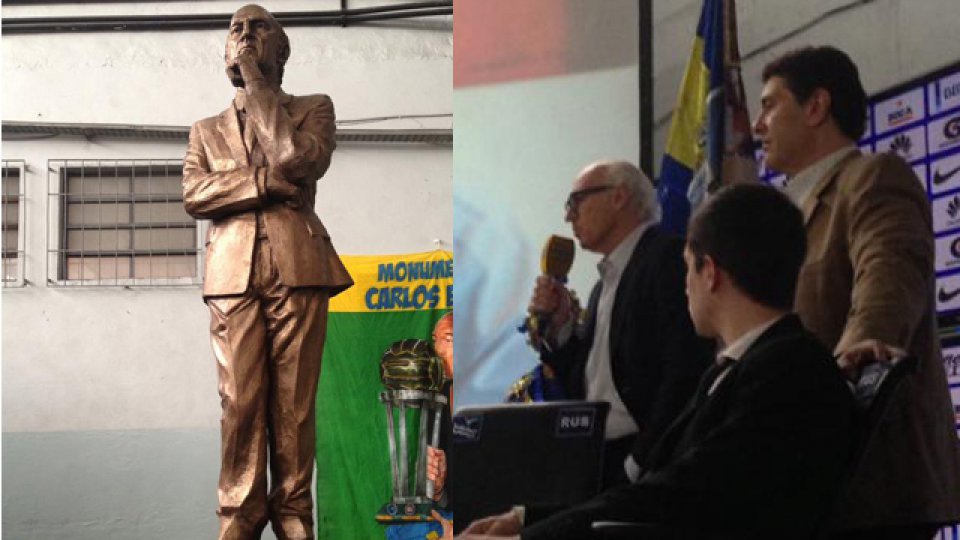 "Esta estatua es gracias a los jugadores", dijo emocionado Bianchi.