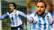 Un video compara los goles errados de Higuaín y los convertidos por Batistuta