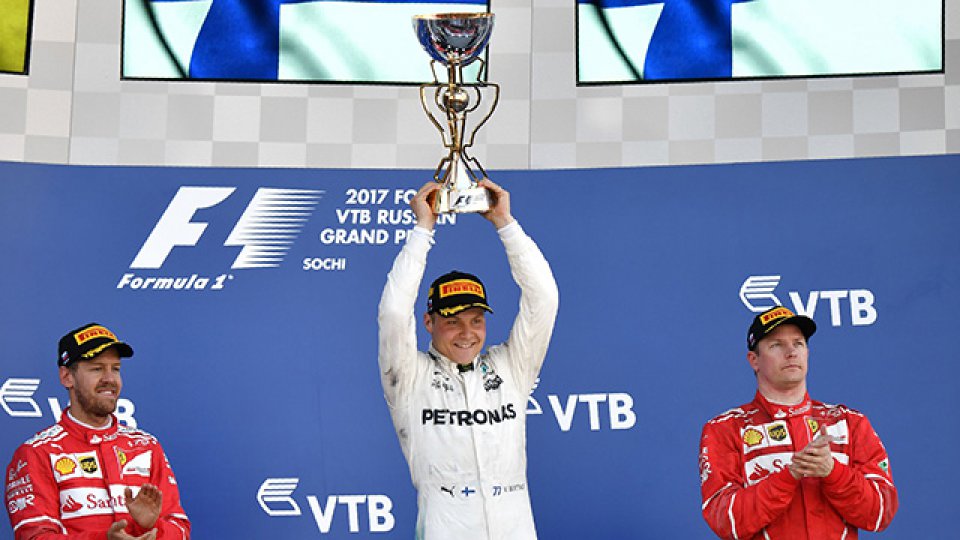 Bottas, festej&oacute; por primera vez en la F&oacute;rmula 1.