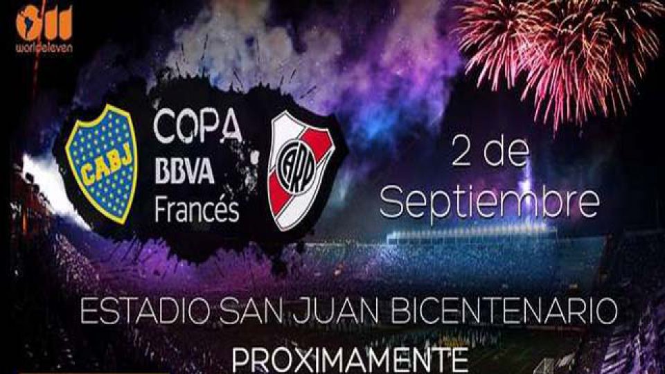 Los organizadores confirmaron el Superclásico para el 2 de septiembre.