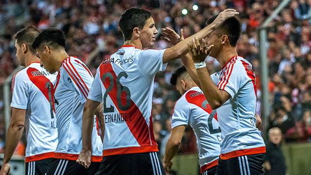 River debutó en la Copa Argentina con goleada ante Atlas.