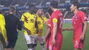 Repudiable gesto de Edwin Cardona contra los jugadores coreanos