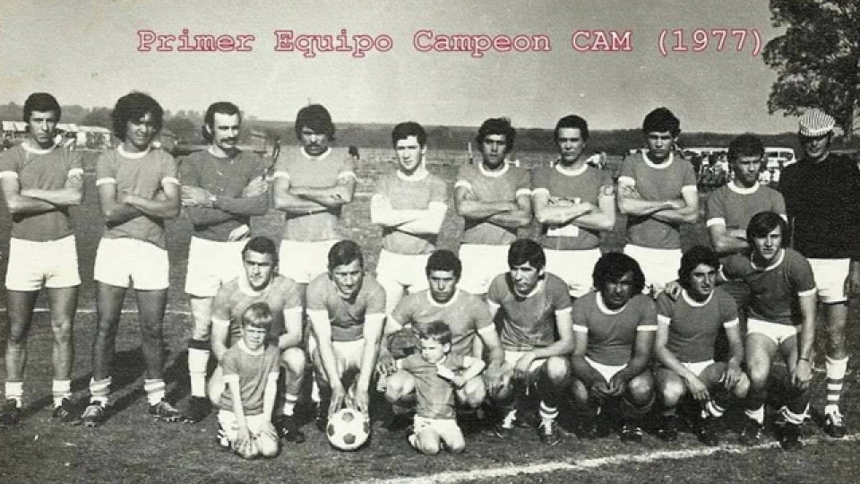 Plantel Atlético Maciá Campeón Liga Departamental Tala 1977.