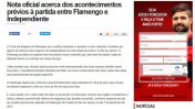 Flamengo emitió un comunicado por los incidentes con Independiente