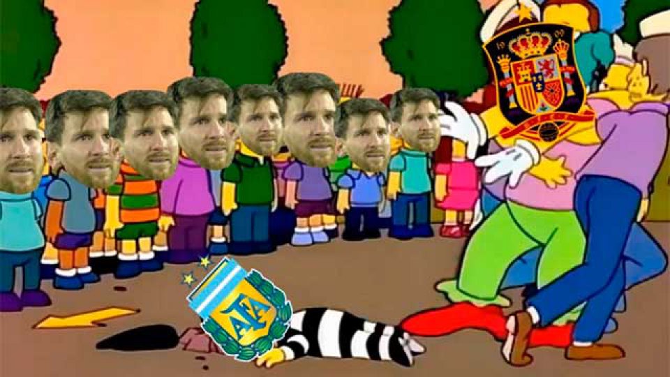 Espa&ntilde;a humill&oacute; a la Argentina y estallaron los memes en las redes.