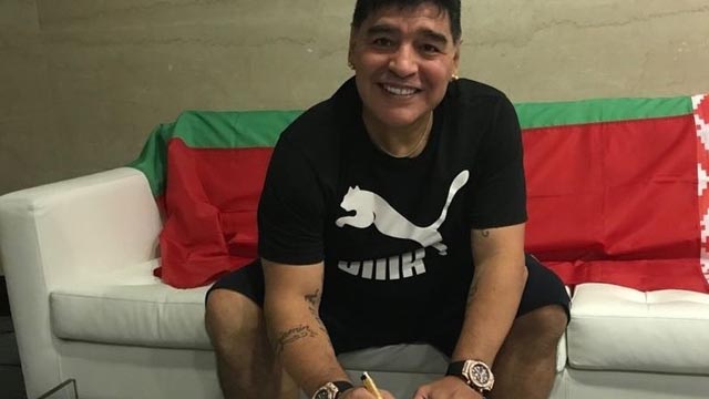 Diego Maradona celebró su primer título como Presidente del Dinamo Brest
