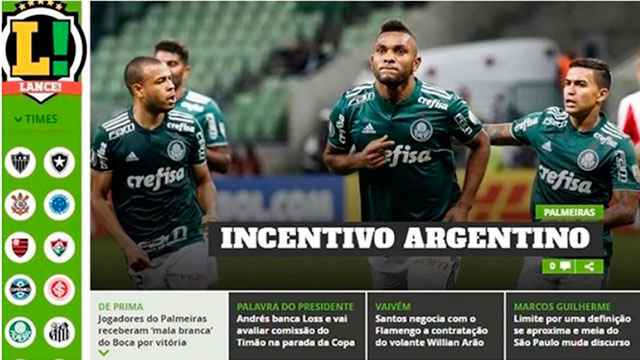 Palmeiras repudió las acusaciones.
