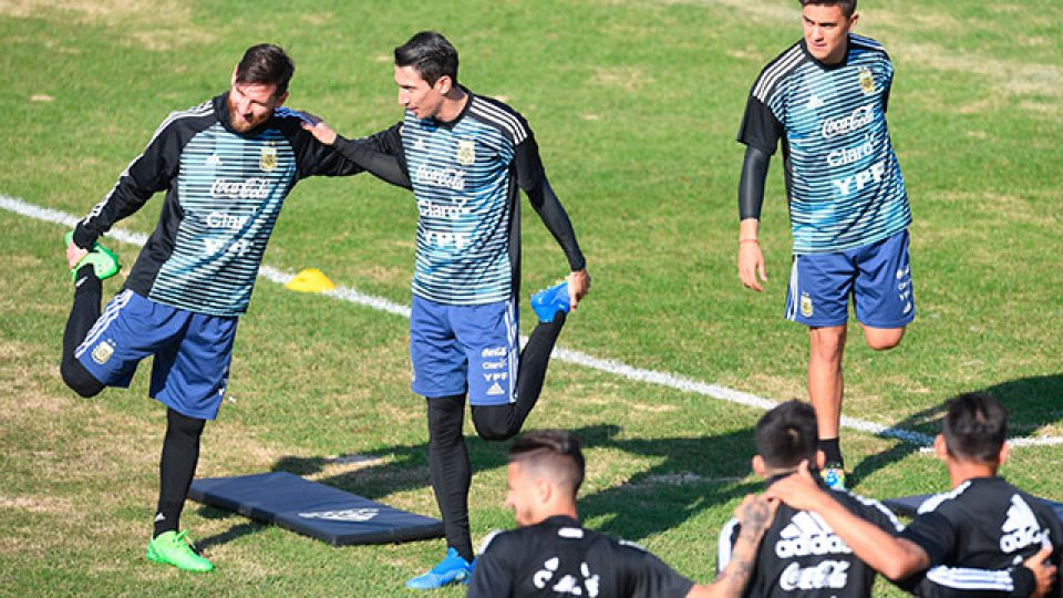 La Selección argentina se entrenó a puertas abiertas.