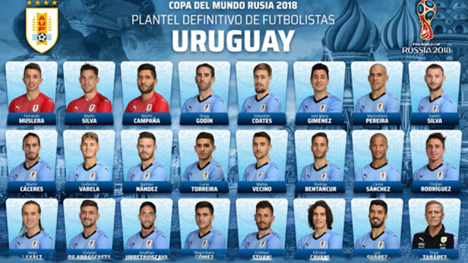 Los 23 elegidos por el Maestro Tabárez para ir en busca de la Copa del Mundo.
