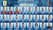Los 23 de la Selección de Uruguay para la Copa del Mundo