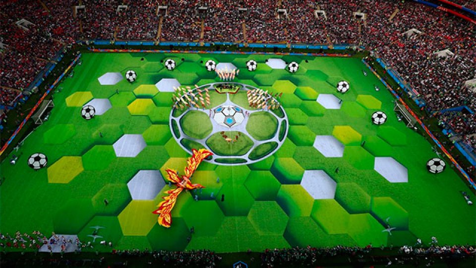 Las mejores imágenes de la ceremonia de apertura del Mundial 2018.