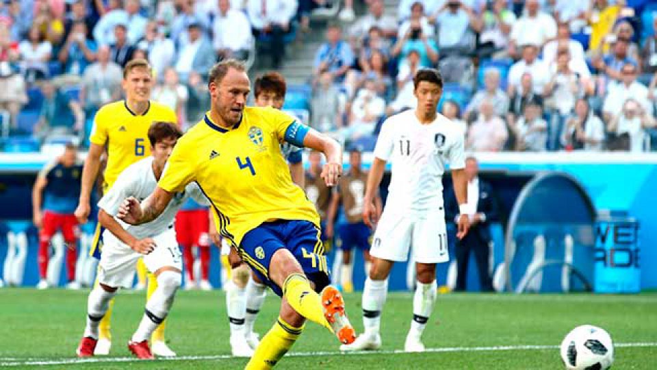 Suecia le ganó a Corea del Sur en su debut mundialista.