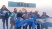 La alegría de los argentinos en la Base Marambio