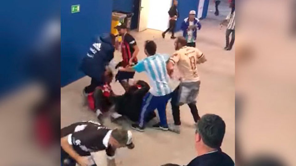 Los argentinos reaccionaron ante la provocación de los europeos tras la derrota.