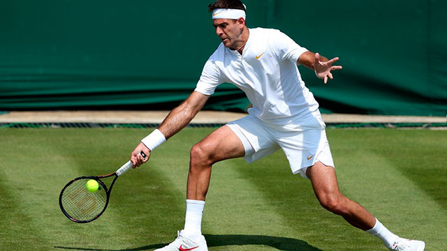 Del Potro debutó en Wimbledon con una gran victoria.