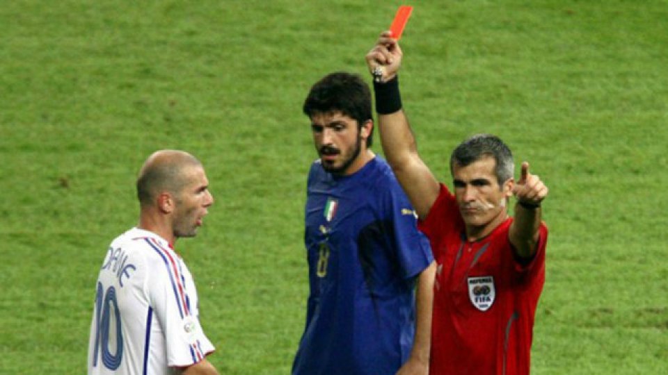 Elizondo expulsa a Zidane en la Final de la Copa del Mundo de Alemania 2006.