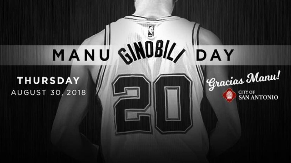 Cada 30 de agosto San Antonio celebrará el Día de Manu Ginóbili.