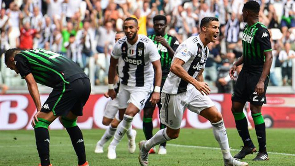 Cristiano Ronaldo consiguió marcar por primera vez con la camiseta de Juventus.
