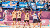 Con el entrerriano Daudinot, Argentina cortó la racha invicta en el Beach Handball