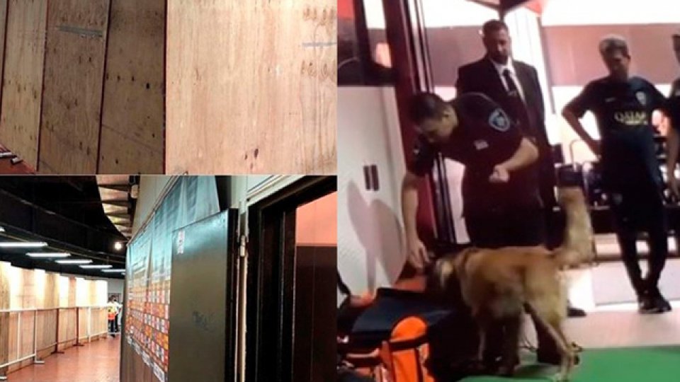 La Policía revisó los bolsos de Boca.