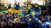 Banderazo de los hinchas de Boca en Madrid a horas de la Superfinal