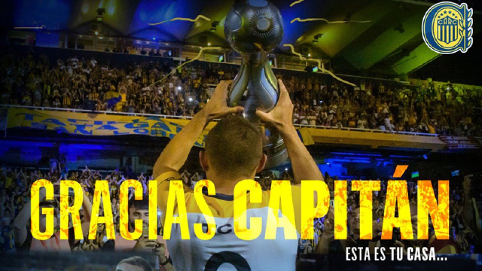 El Canalla saludó a su capitán e ídolo en su partida al fútbol brasileño.